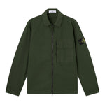 Stone Island Camicia Manica Lunga Tinta Unita con Zip per Bambino K1S161200001 VERDE STONE ISLAND 