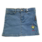 Just Cavalli Gonna In Denim Tinta Unita con Stampa per Neonata JIP26106GO BLU JUST CAVALLI 