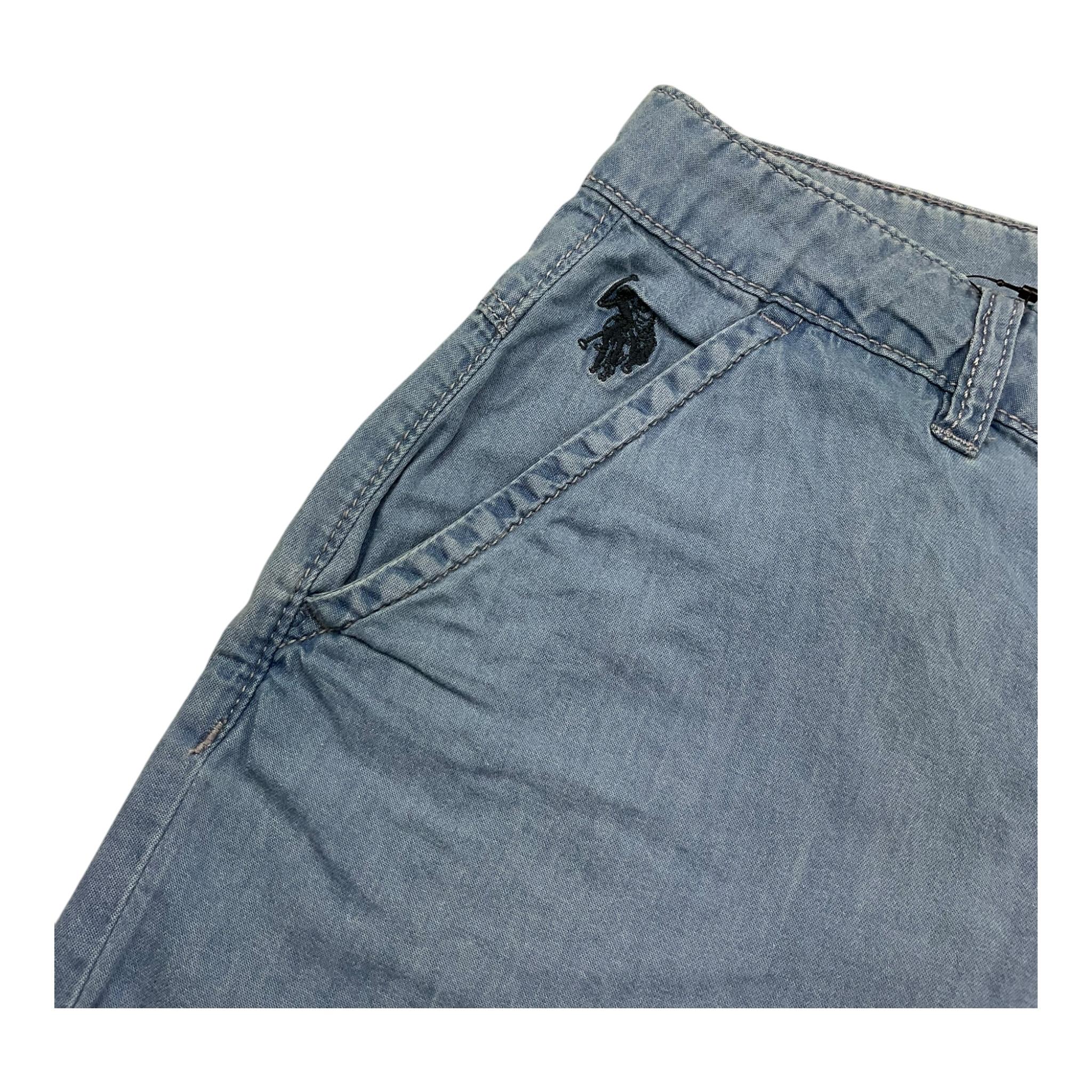 U.S. Polo Assn Short Tinta Unita In Denim per Bambina US41657002 AZZURRO U.S. POLO ASSN 