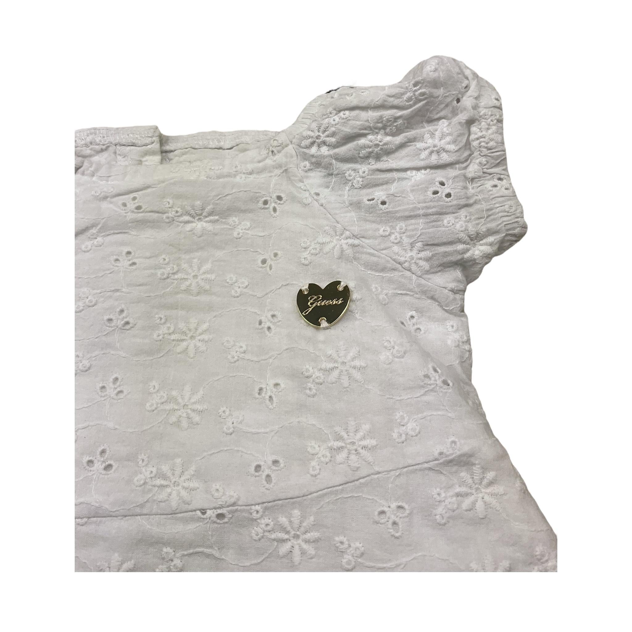 Guess Abito Mezza Manica Tinta Unita con Culotte per Neonata A4GK02WG680 BIANCO GUESS 