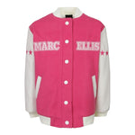 MARC ELLIS giubbino modello college tinta unita con maniche in contrasto Rosa per Bambina JMJJK15755 ROSA MARC ELLIS 