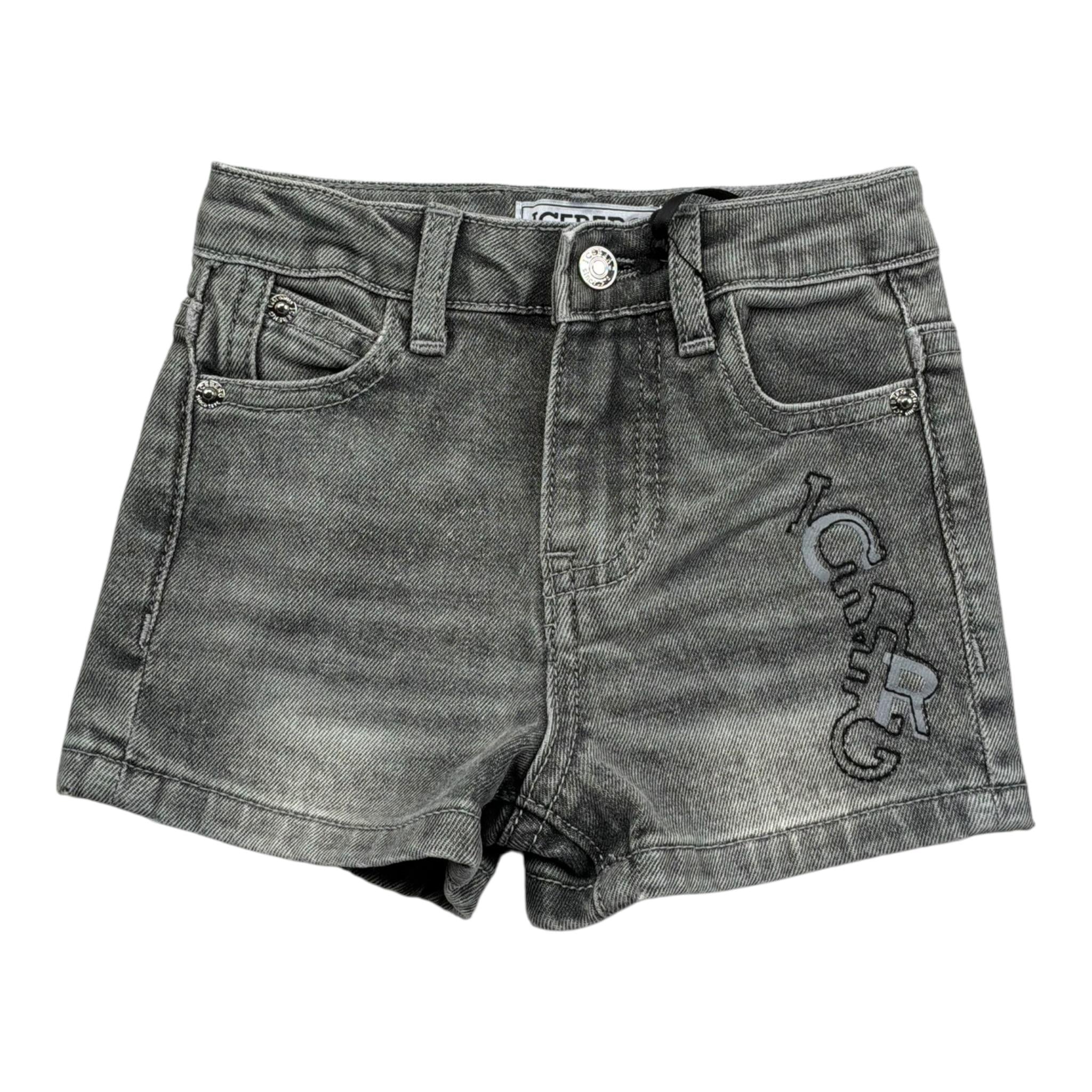 Iceberg Bermuda Tinta Unita In Denim con Girovita Regolabile per Neonato BMICE5108BXX GRIGIO ICEBERG 