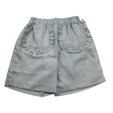 La Stupenderia Short Tinta Unita con Elastico In Vita per Bambina TJBR74 AZZURRO LA STUPENDERIA 