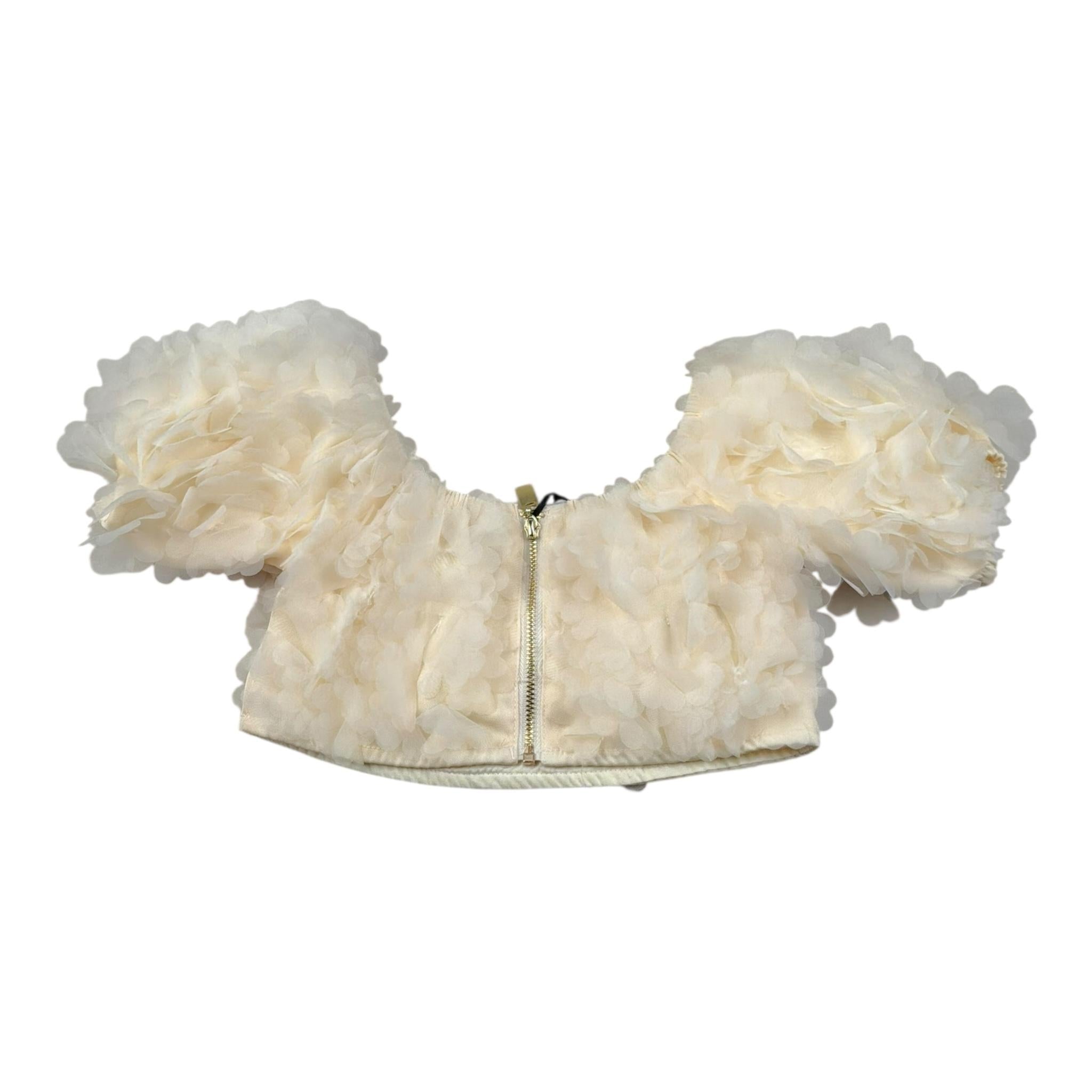 Fun & Fun Top Mezza Manica con Applicazioni Tulle per Neonata FNCBTP01046XN AVORIO FUN & FUN 