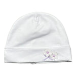 Lalalu' Cappello Tinta Unita con Ricami per Neonata CAL7G BIANCO LALALU' 