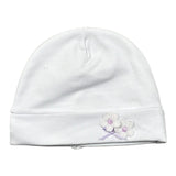 Lalalu' Cappello Tinta Unita con Ricami per Neonata CAL7G BIANCO LALALU' 