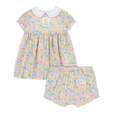 Moschino Abito Mezza Manica con Culotte Fantasia Floreale per Neonata MDV0CC BIANCO MOSCHINO 