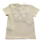 M+E' T.Shirt Girocollo Tinta Unita con Stampe per Bambino UEM0557J PANNA M+E' 