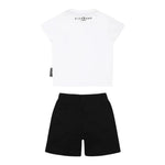 John Richmond Completo 2 Pezzi T-Shirt-Bermuda Bicolore per Neonata RIP25050CJX BIANCO/NERO JOHN RICHMOND 