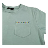 Daniele Alessandrini T-Shirt Girocollo Tinta Unita con Taschino per Bambino 1236M00007 VERDE DANIELE ALESSANDRINI 