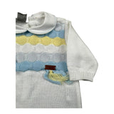 Marlu' Tutina Manica Lunga Tinta Unita con Ricami per Neonato EL5510O BIANCO MARLU' 