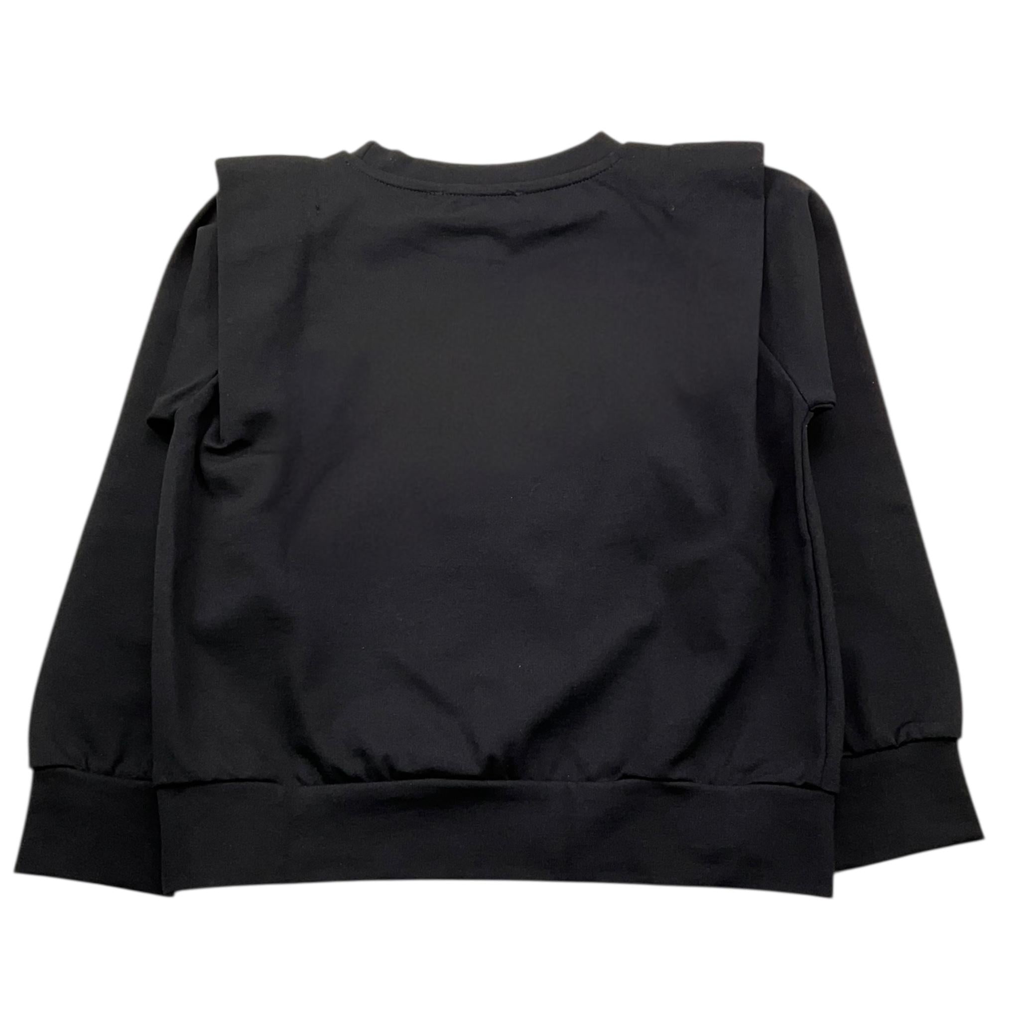 GAELLE felpa chiusa girocollo tinta unita con logo Nero per Bambina 2741F00414 NERO GAELLE 