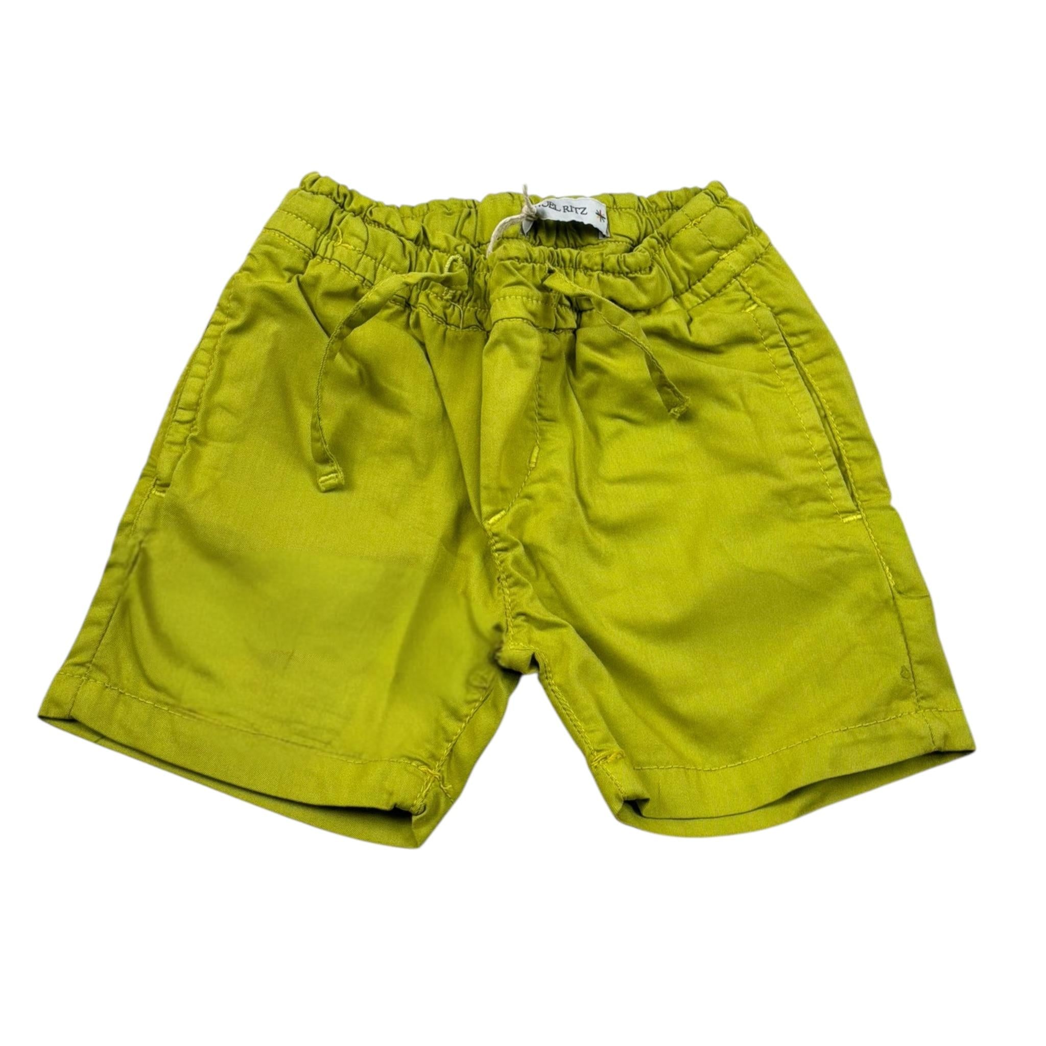 Manuel Ritz Bermuda Tinta Unita con Elastico In Vita per Neonato MR2556 VERDE ACIDO MANUEL RITZ 