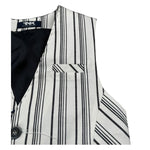 Manuell & Frank Gilet Bicolore Fantasia A Righe per Bambino MF5150B BIANCO/BLU MANUELL & FRANK 