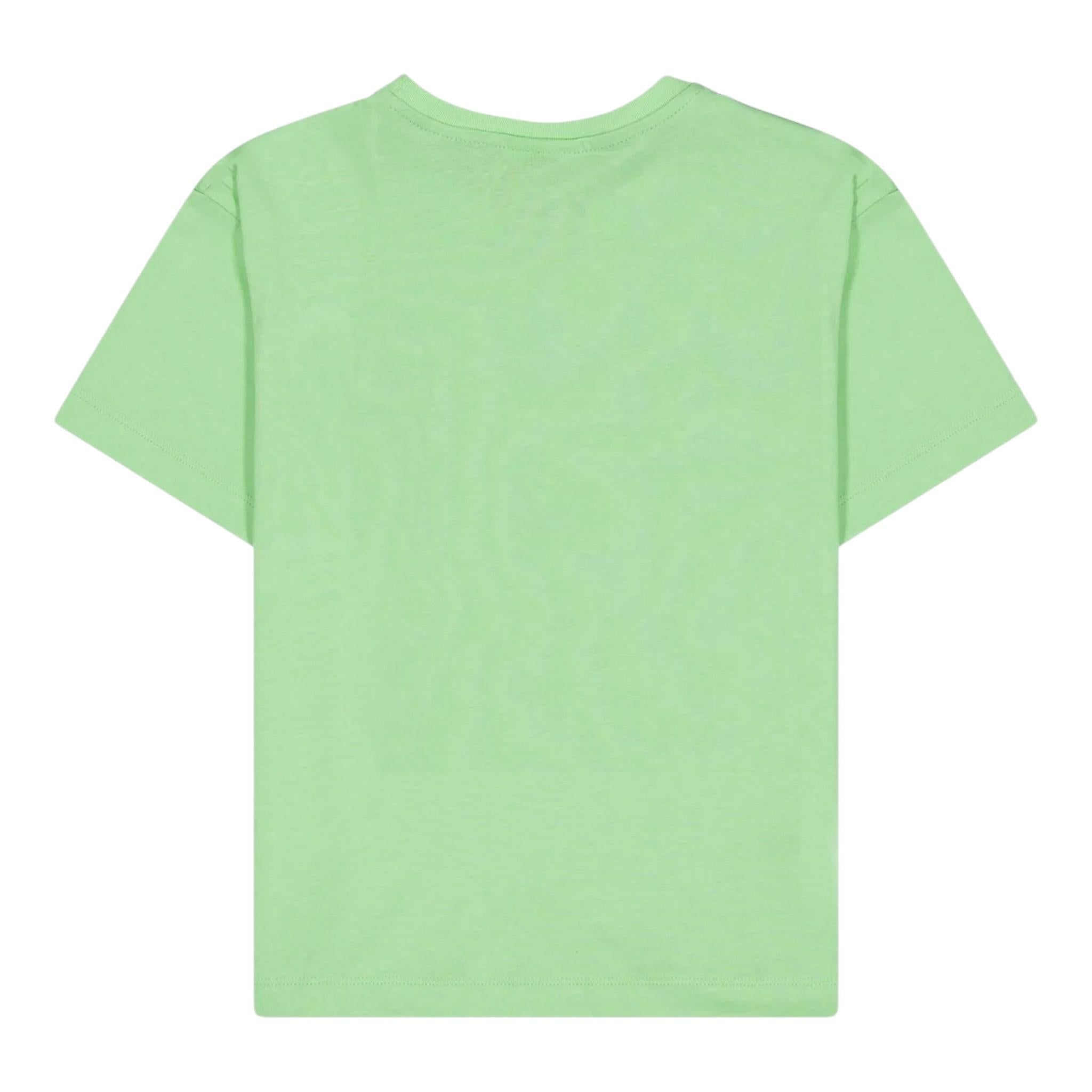Barrow Kids T-Shirt Girocollo Tinta Unita con Logo per Bambino S5BKJUTH082 VERDE BARROW KIDS 