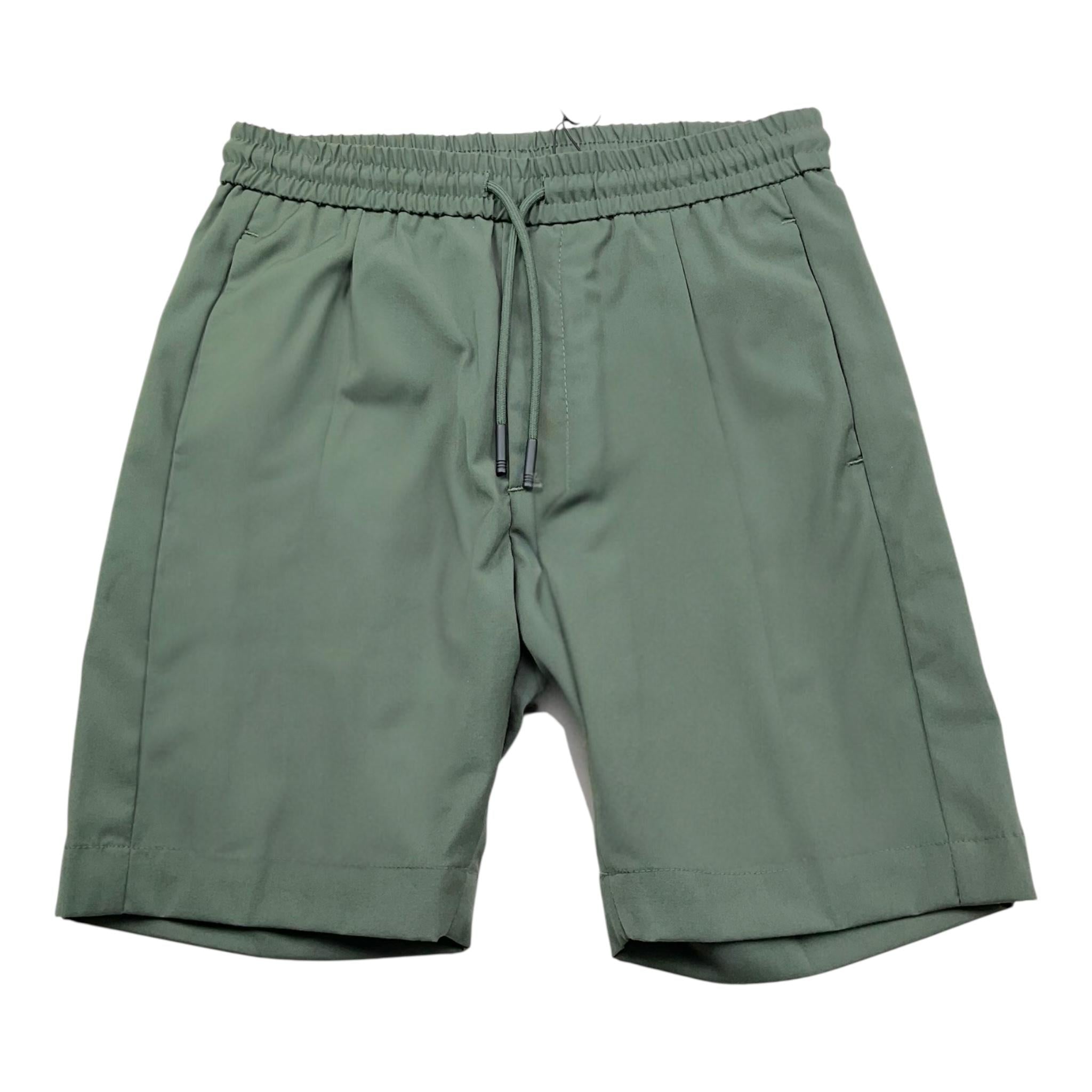 Antony Morato Bermuda Tinta Unita con Elastico In Vita per Bambino MKSH00080 VERDE ANTONY MORATO 