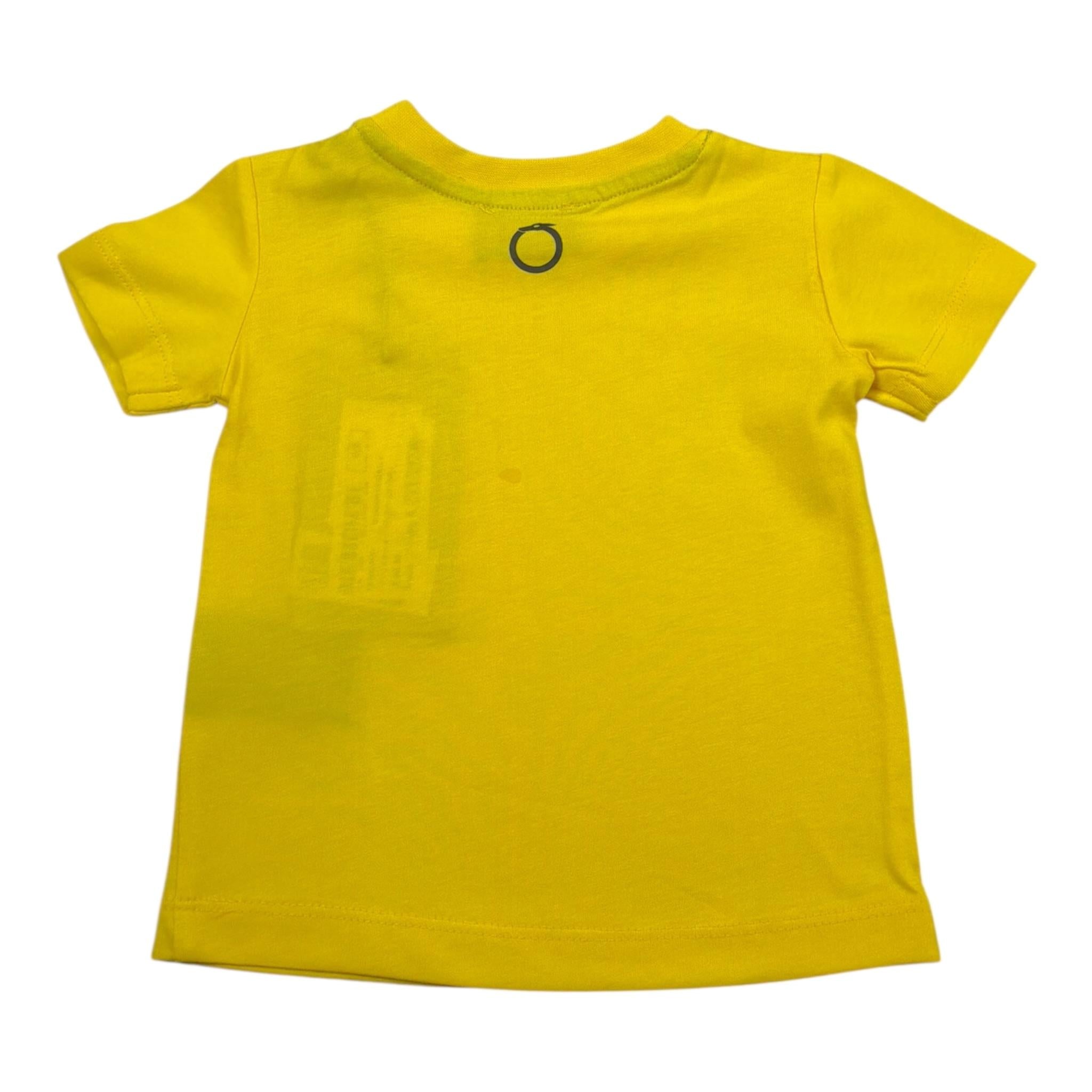 Trussardi T-Shirt Girocollo Tinta Unita con Logo per Neonato TIP24069TSX GIALLO TRUSSARDI 