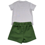 John Richmond Completo 2 Pezzi T-Shirt-Bermuda per Neonato RIP26022CJ GRIGIO/VERDE JOHN RICHMOND 
