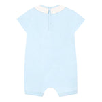 Moschino Pagliaccetto Tinta Unita con Stampa per Neonato MUT049M AZZURRO MOSCHINO 