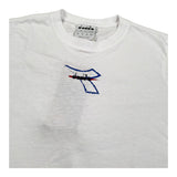 Diadora T-Shirt Girocollo Tinta Unita con Stampa per Bambino 102181707 BIANCO DIADORA 