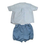 Valentina Bebes Completo 3 Pezzi T-Shirt-Camicia-Bermuda per Bambino LOVE20J AZZURRO VALENTINA BEBES 