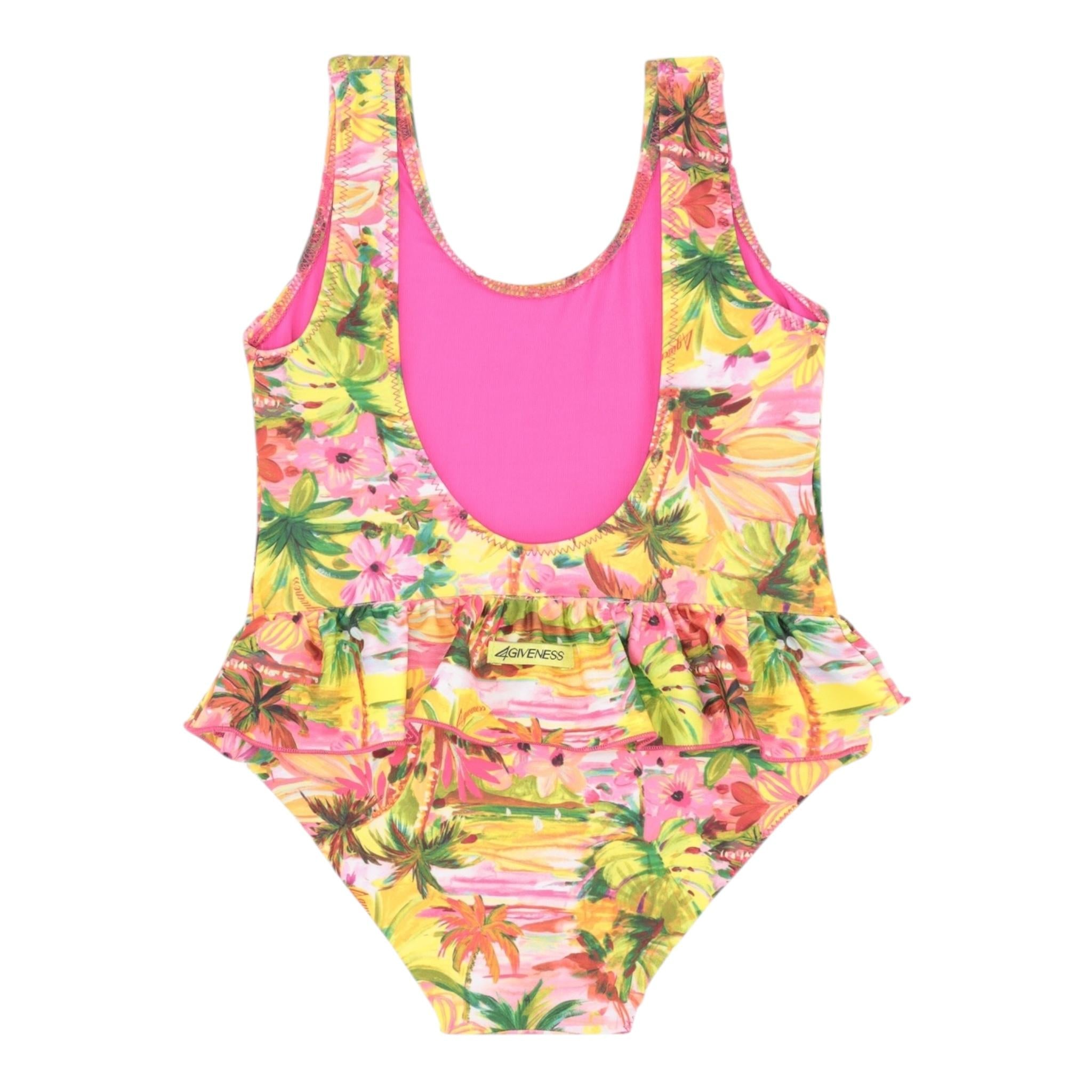 4Giveness Costume Intero Tinta Unita con Fantasia per Neonata 125NBWIN5277 GIALLO 4GIVENESS 