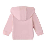 Minibanda Felpa Tinta Unita con Zip E Cappuccio per Neonata 3B707 ROSA MINIBANDA 