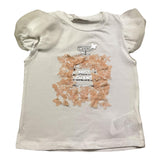 Miss Grant T-Shirt Girocollo Tinta Unita con Stampa In Contrasto per Bambina MG1336J BIANCO MISS GRANT 