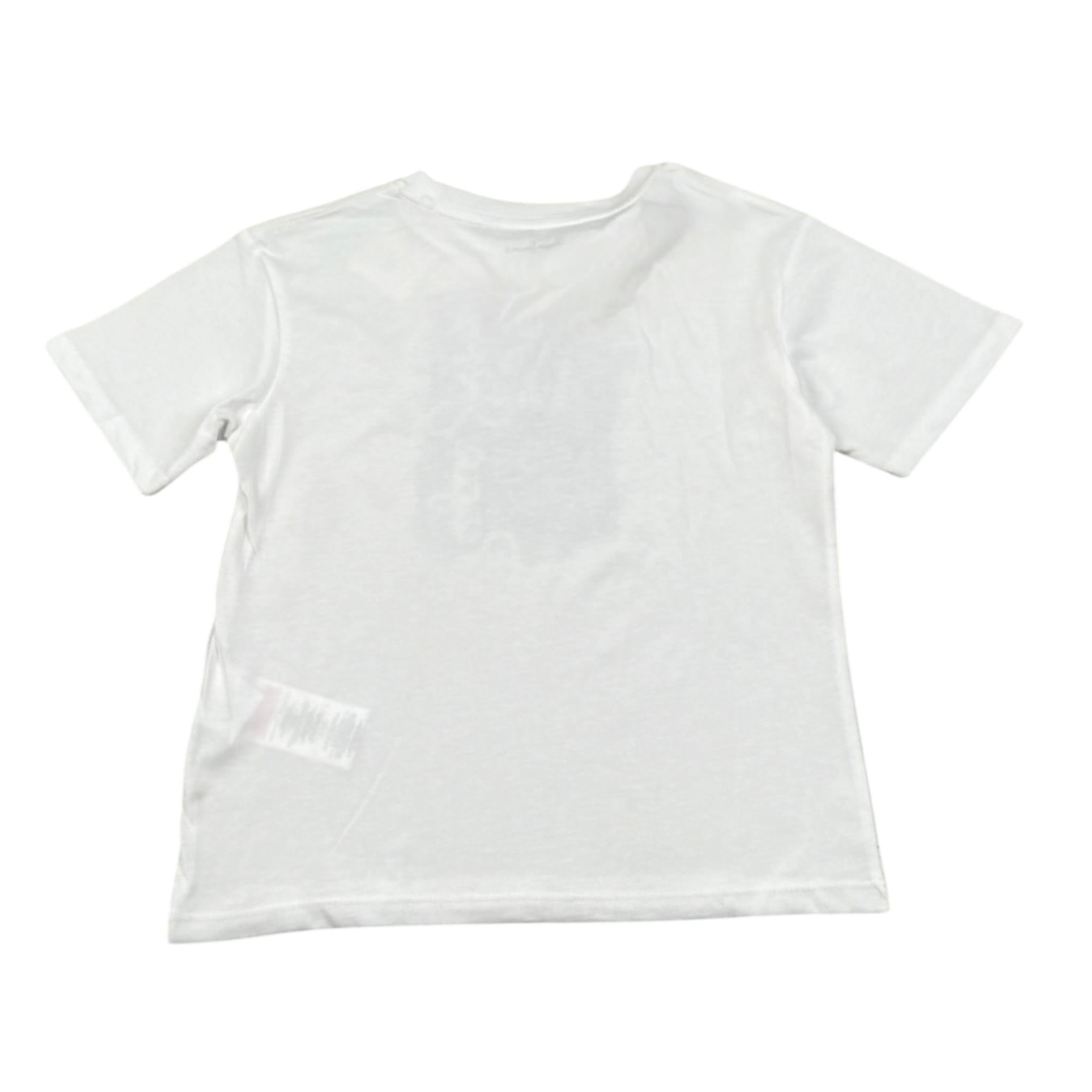Pepe Feamo T-Shirt Girocollo Tinta Unita con Stampa per Bambino PB503978 BIANCO PEPE JEANS 