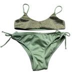 Saint Barth Costume 2 Pezzi Fascia-Mutandina per Bambina SHINY VERDE SAINT BARTH 