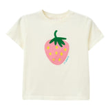 Saint Barth T-Shirt Girocollo Tinta Unita con Stampa per Bambina ELLY001 BIANCO SAINT BARTH 