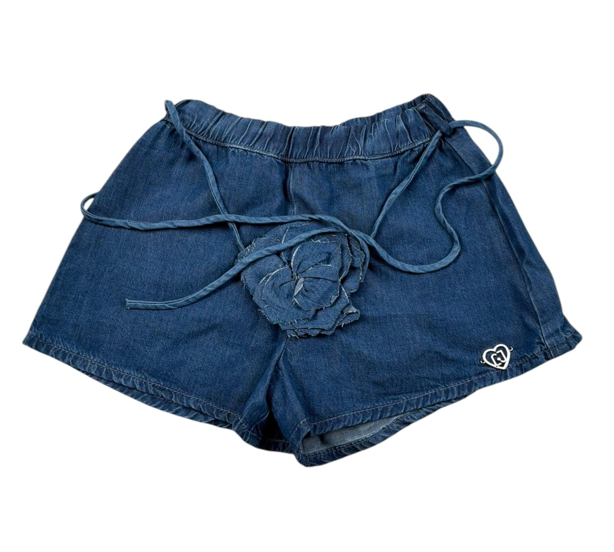 Liu Jo Short Tinta Unita In Denim per Neonata KA5123X BLU LIU JO 