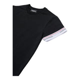 DSQUARED2 t-shirt girocollo tinta unita con logo alla manica Nero per Bambino DQ2480 NERO DSQUARED2 