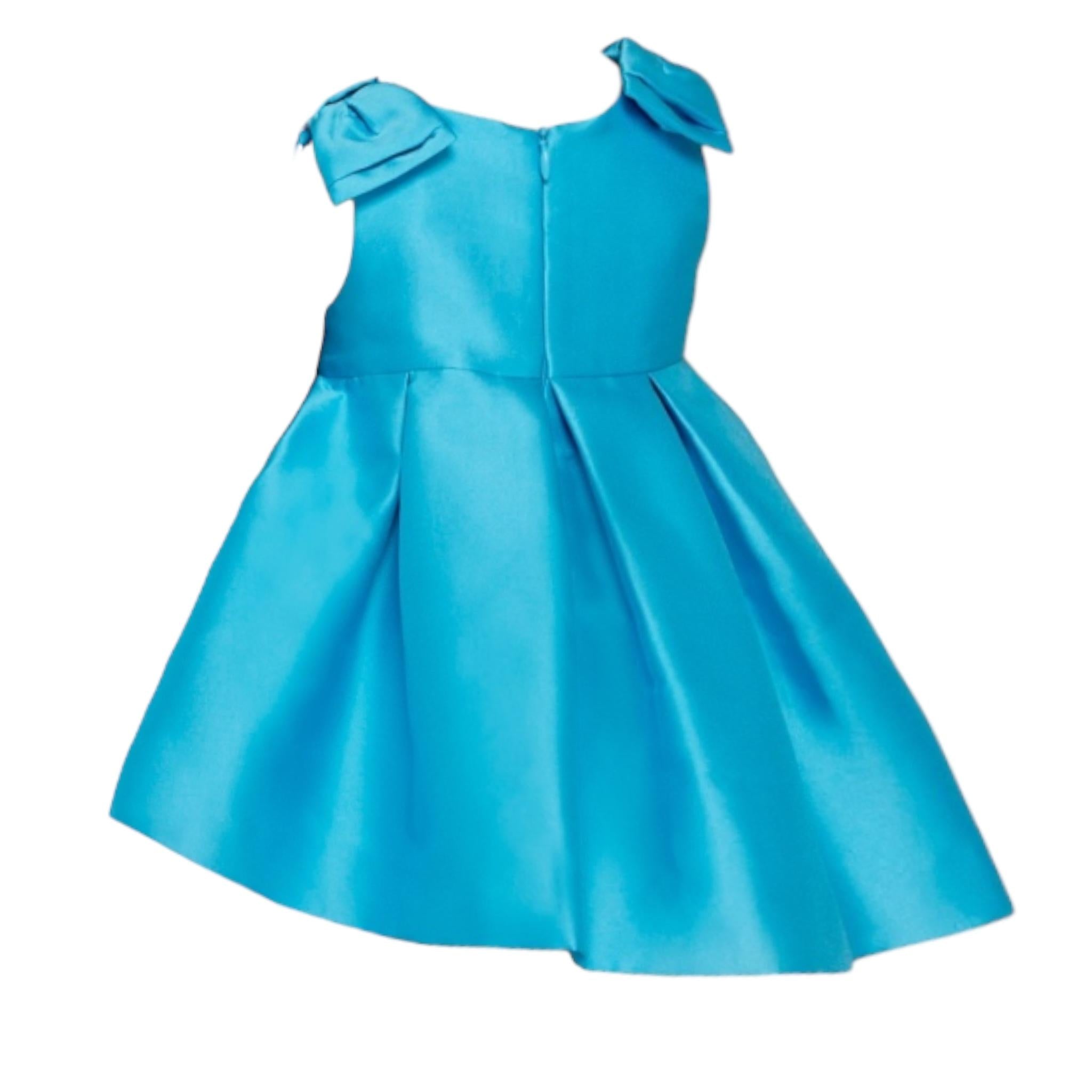 Abel & Lula Abito Tinta Unita Giromanica per Bambina 5020 AZZURRO ABEL & LULA 