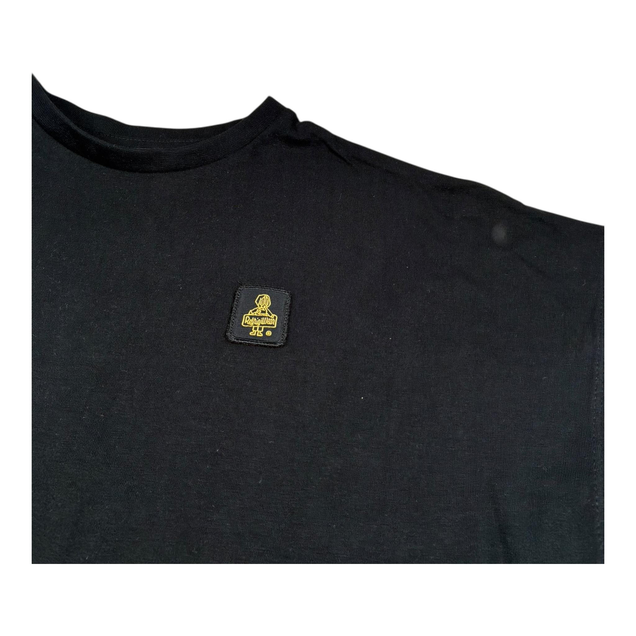 Refrigiwear T-Shirt Girocollo Tinta Unita con Stampa per Bambino R1101W255 NERO REFRIGIWEAR 