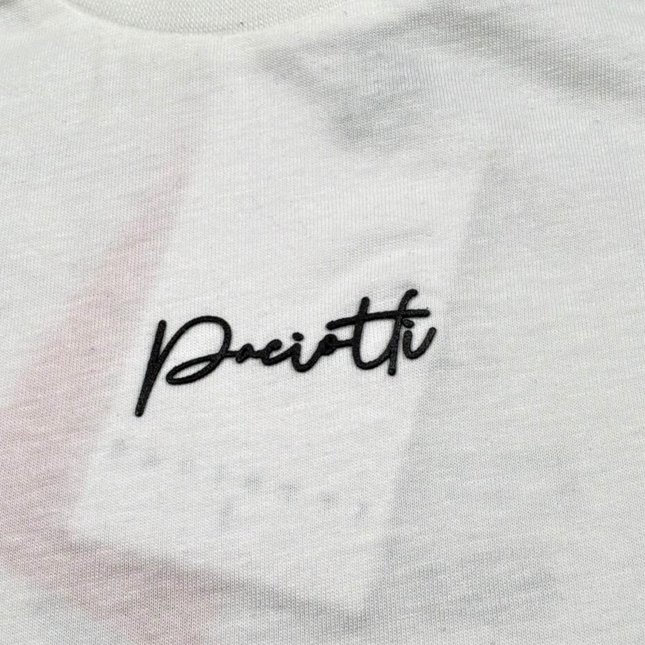 Cesare Paciotti T-Shirt Girocollo Tinta Unita con Stampa per Bambino TSP5113BX BIANCO CESARE PACIOTTI 