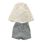 CALAMARO completo 2pz camicia-bermuda bicolore Bianco/azzurro per Neonato 11075 BIANCO/AZZURRO CALAMARO 