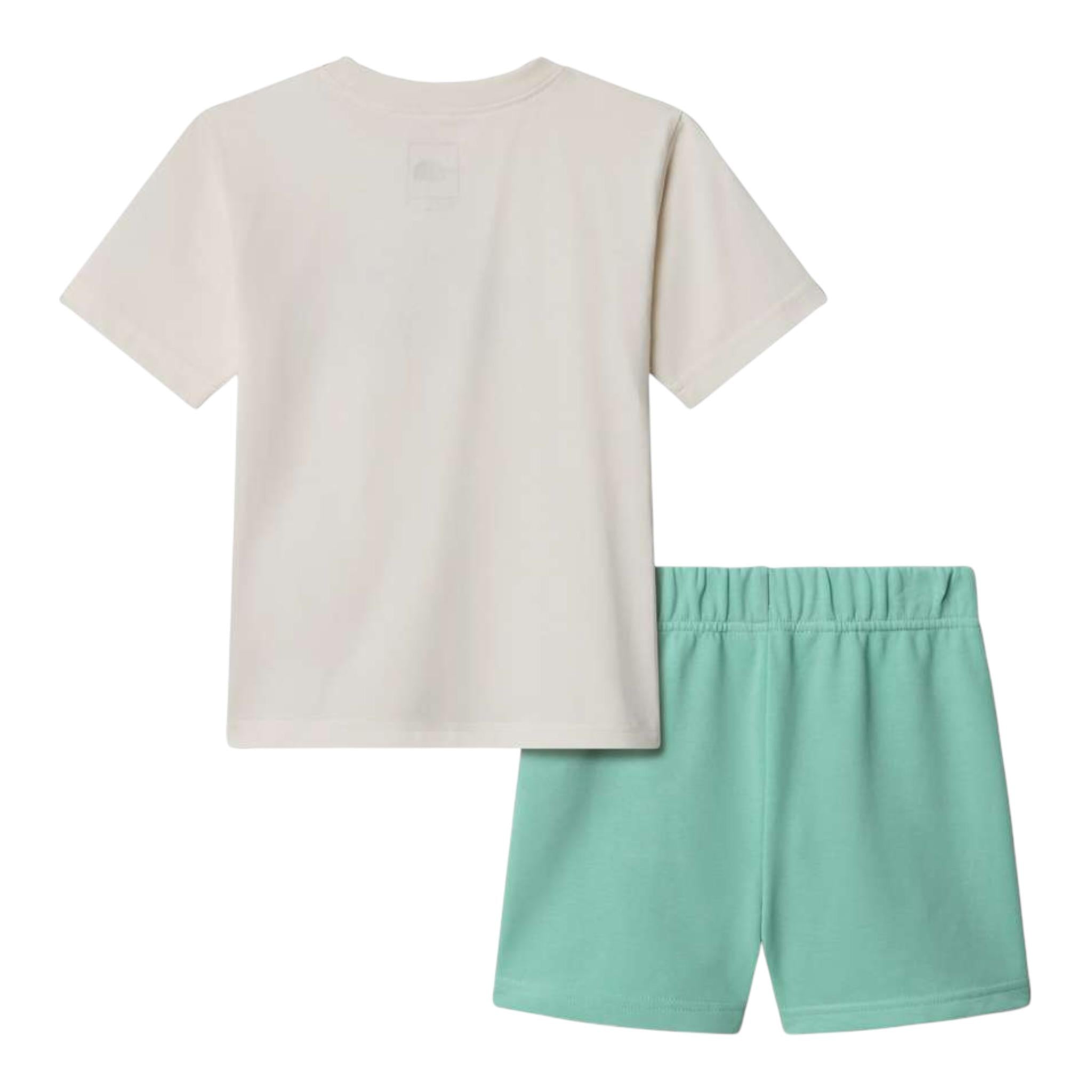 The North Face Completo 2 Pezzi T-Shirt-Short Bicolore Bianco per Bambina NF0A8ANU56RX BIANCO THE NORTH FACE 