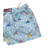 Saint Barth Costume Tinta Unita con Stampe Granchio per Neonato COMFORTLIGHTN AZZURRO SAINT BARTH 