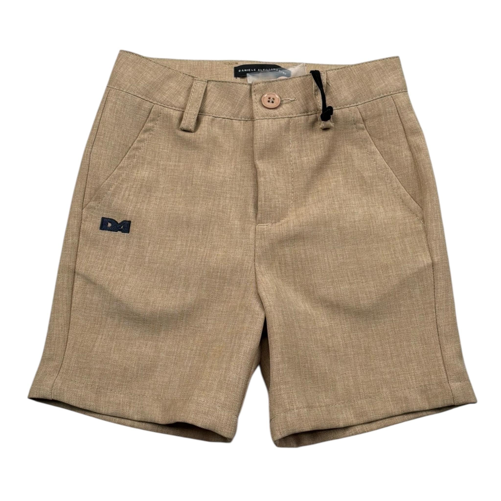 Daniele Alessandrini Bermuda Tinta Unita con Girovita Regolabile per Bambino 1296S00075 BEIGE DANIELE ALESSANDRINI 