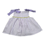 Ilfarobimbi Camicia Tinta Unita Giromanica con Fantasia A Righe per Neonata IFB50165X BIANCO/LILLA ILFAROBIMBI 