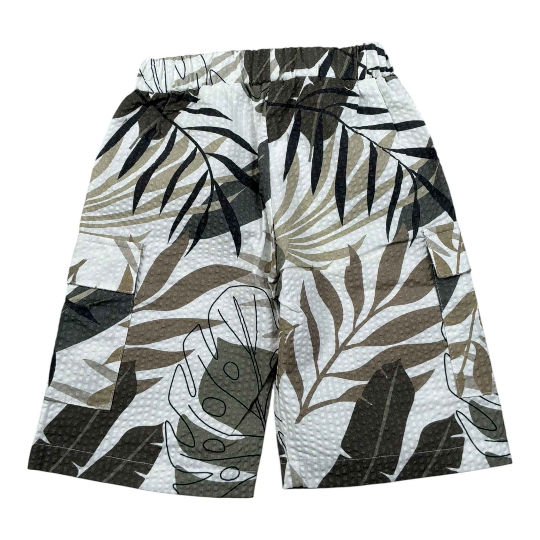 Lalalu' Bermuda Tinta Unita con Elastico In Vita per Bambino BML250PBX BIANCO LALALU' 