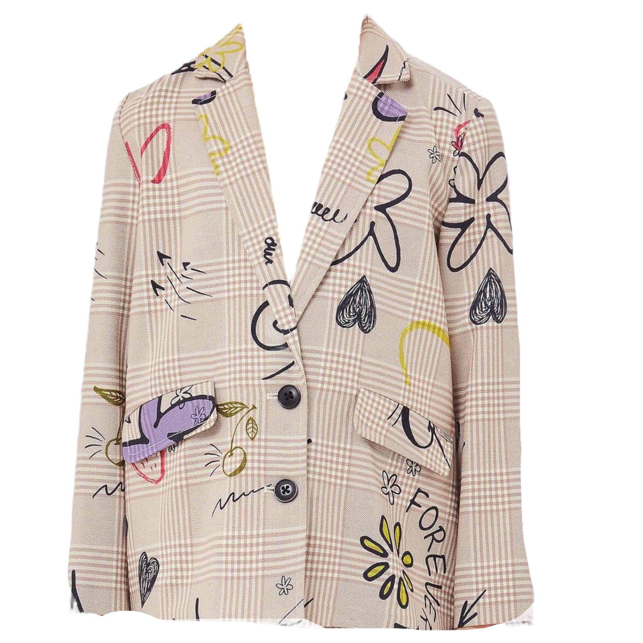 Liu Jo Giacca Tinta Unita con Fantasia per Bambina GA5022 BEIGE LIU JO 