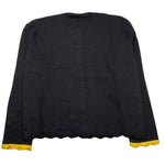 STELLA McCARTNEY cardigan tinta unita con ricami in contrasto Nero per Neonata TT9C00N NERO STELLA McCARTNEY 