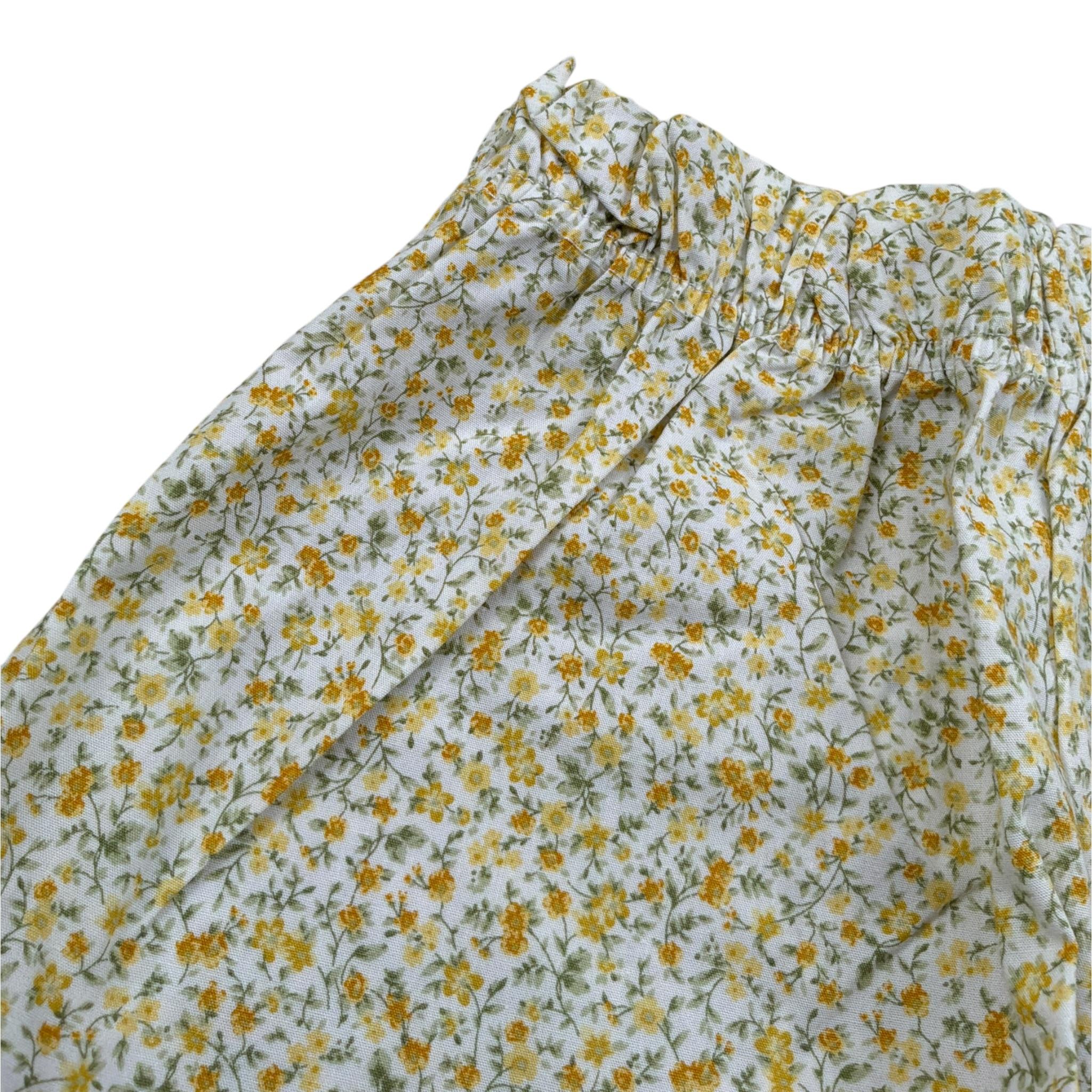 Magil Short Fantasia Floreale con Elastico In Vita Bianco/Giallo per Bambina FN250788 BIANCO/GIALLO MAGIL 