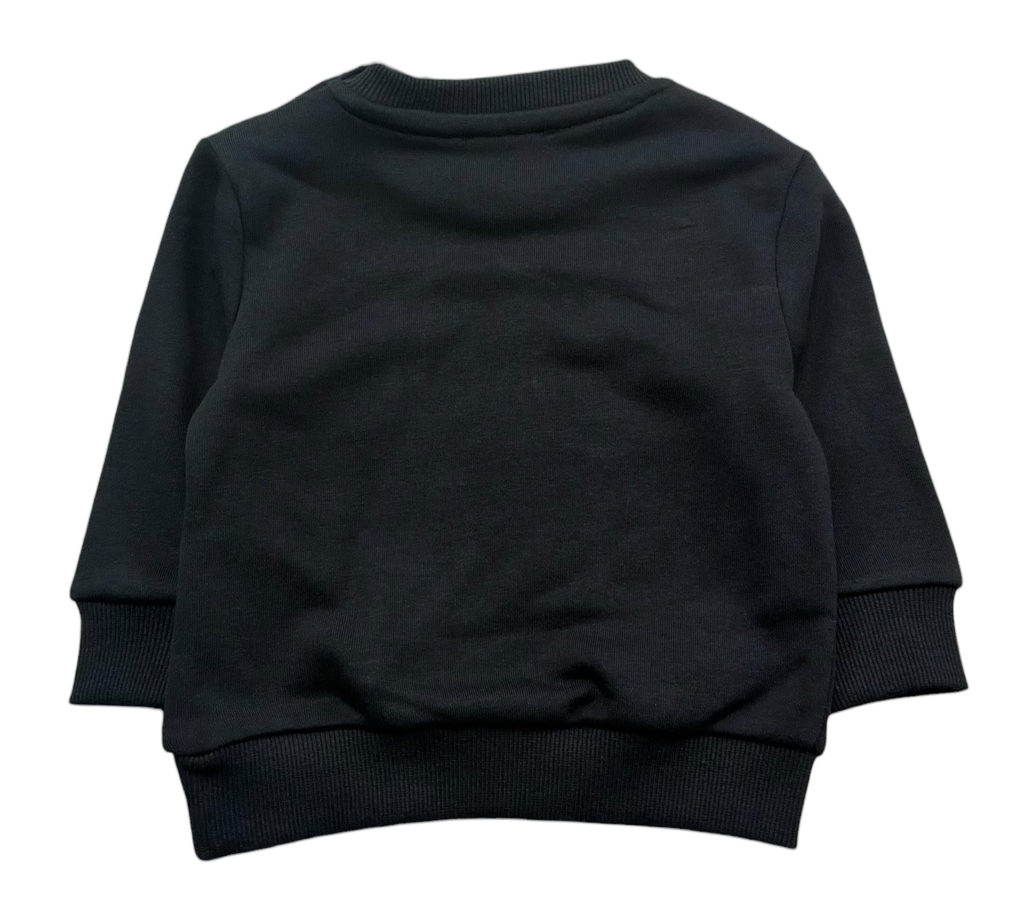 John Richmond Felpa Chiusa Girocollo Tinta Unita con Logo per Neonato RIP26014FE NERO JOHN RICHMOND 