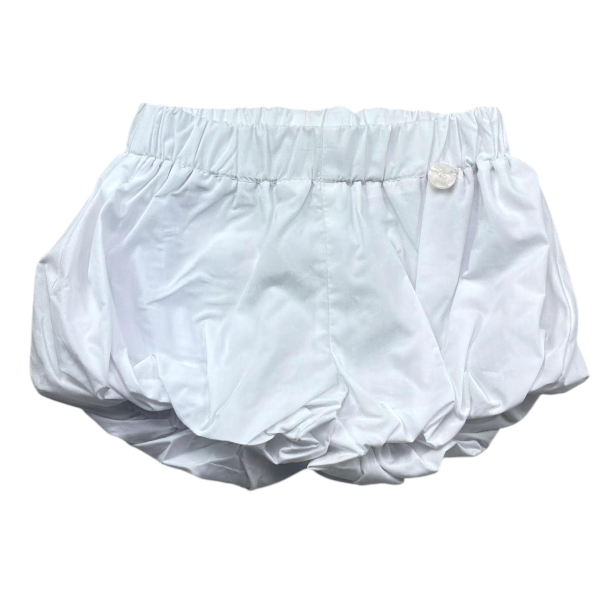 Le Bebe Culotte Tinta Unita con Logo per Neonata LBG6368 BIANCO LE BEBE 