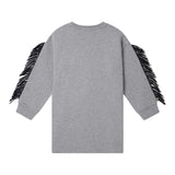 Stella Mccartney Abito Tinta Unita In Felpa con Stampa per Bambina TW1D90 GRIGIO STELLA McCARTNEY 