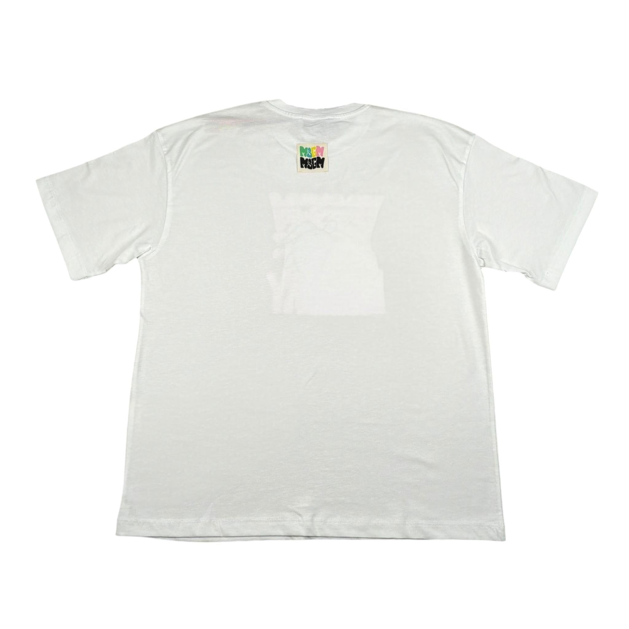 Msgm T-Shirt Girocollo Tinta Unita con Stampa per Bambina S5MSJGTH243 BIANCO MSGM 