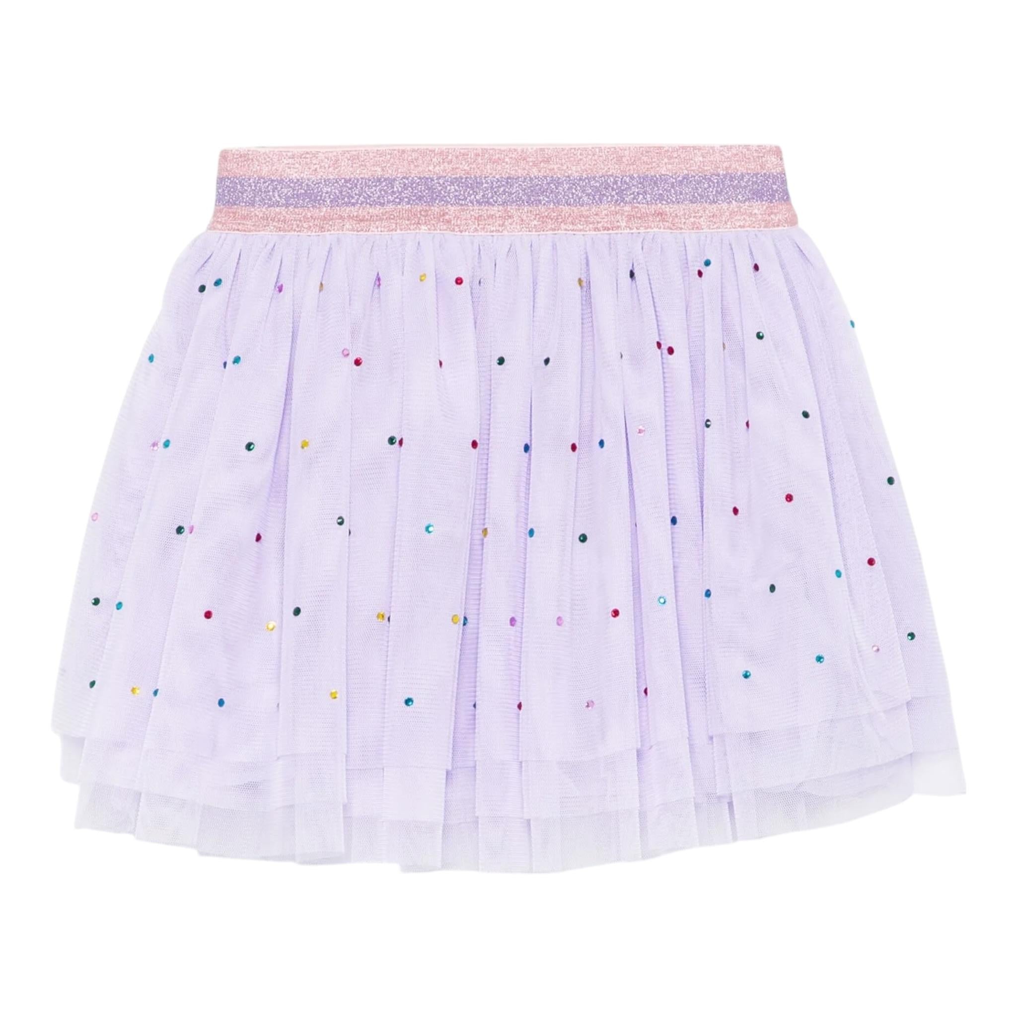 Stella Mccartney Gonna In Tulle Tinta Unita con Brillantini per Neonata TW7B21N LILLA STELLA McCARTNEY 